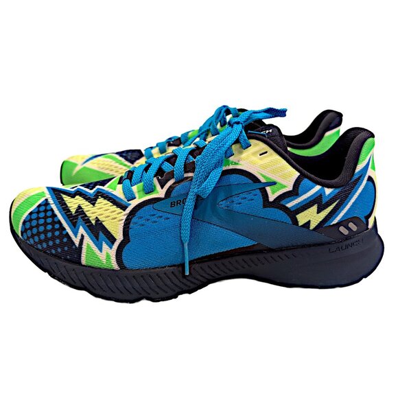 Brooks Launch 8 Blue Running Shoes Women's Size 8.5 Lightning Colorful Comfort - Picture 4 of 11